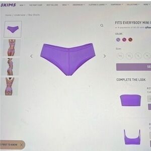 Skims Fits Everybody Mini Boy Shorts